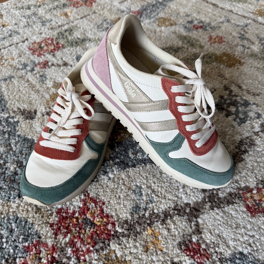 6 Gola Daytona quadrant colorful cream retro Sneakers